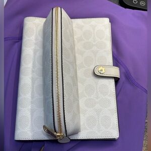Coach Notebook and pencil case In Signature Canvas